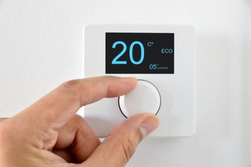 You can set the temperature at home from remotely from your mobile phone or computer.